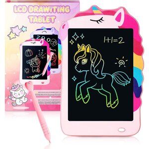 Unicorn Toys LCD Writing Tablet Colorful Toddler Drawing Board Doodle Pad 8.5"